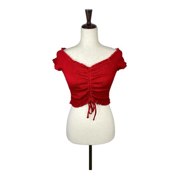 Rue21 Ruched/Ruffle Crop Top Medium NWT - Picture 1 of 4